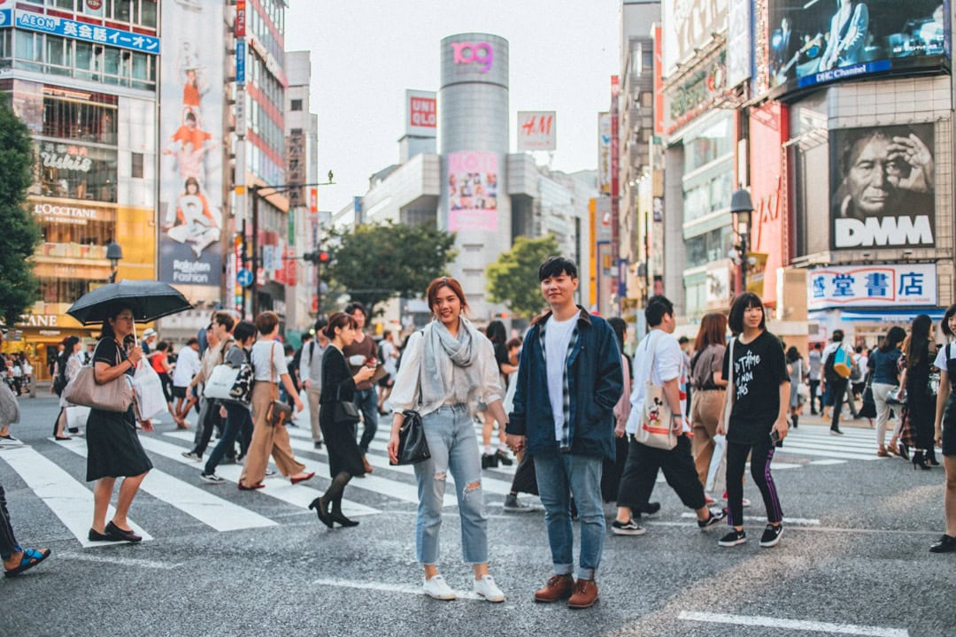 Tokyo Honeymoon Photoshoot from Shibuya to Yoyogi Park Photos at shibuya no.5 - uvegotmoment Tokyo photography