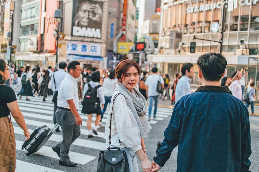 Tokyo Honeymoon Photoshoot from Shibuya to Yoyogi Park Photos at shibuya no.6 - uvegotmoment Tokyo photography