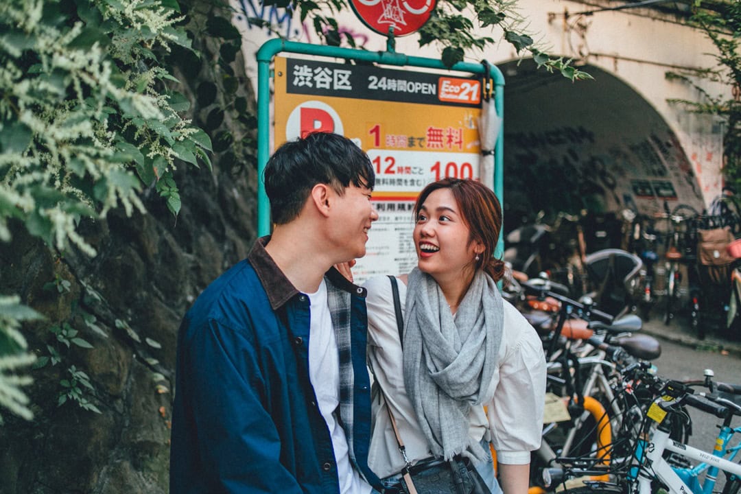 Tokyo Honeymoon Photoshoot from Shibuya to Yoyogi Park Photos at shibuya no.9 - uvegotmoment Tokyo photography